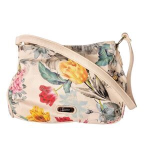 Handbag Floral Neutral Colorful Medium Shoulder Bag